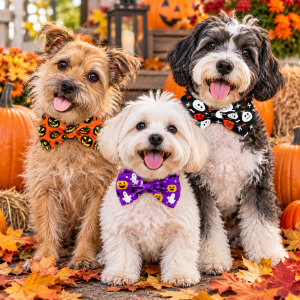 5 Pack Halloween Dog Bow Ties